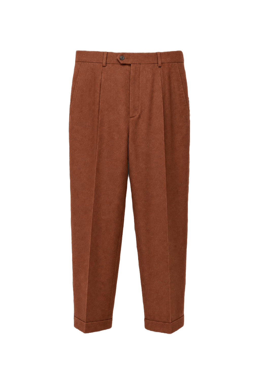 1960s Brown Wool Trousers - Front View