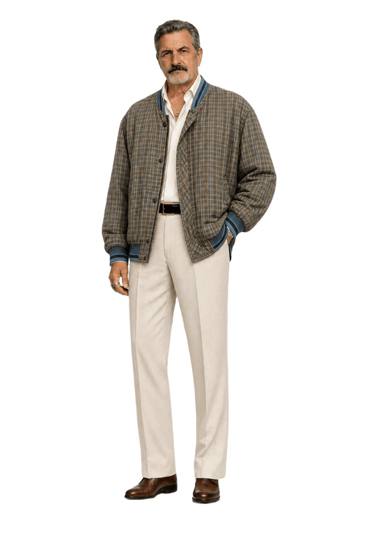 1980s Green Cotton Blend Jacket - Model