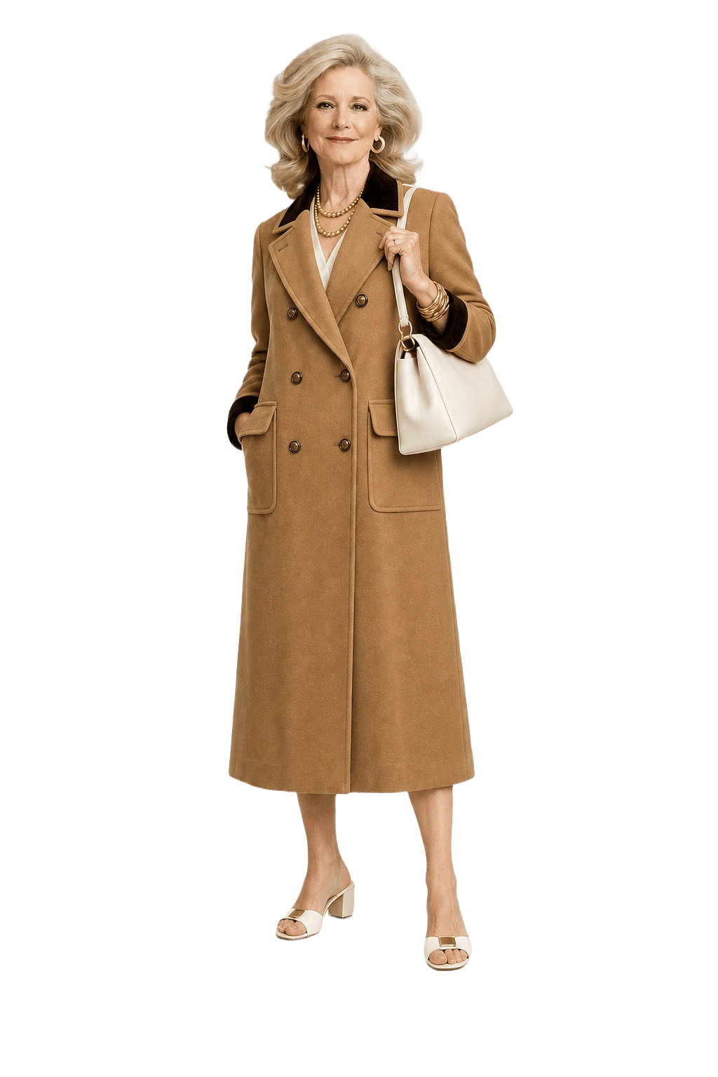 1970s Camel Wool Blend Coat - Model