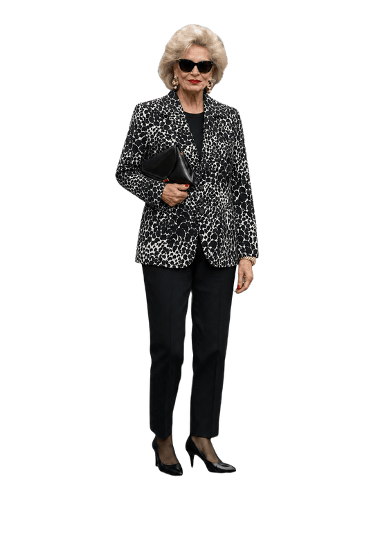 1980s Black Silk Blazer - Model