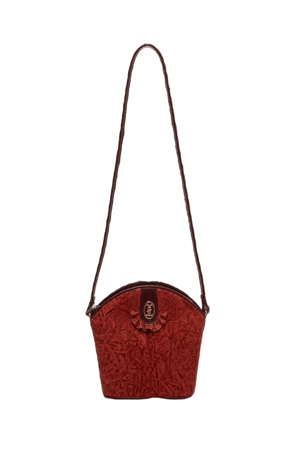 1970s Red Fabric Bag - Front View
