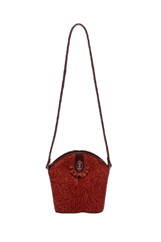 1970s Red Fabric Bag - Front View