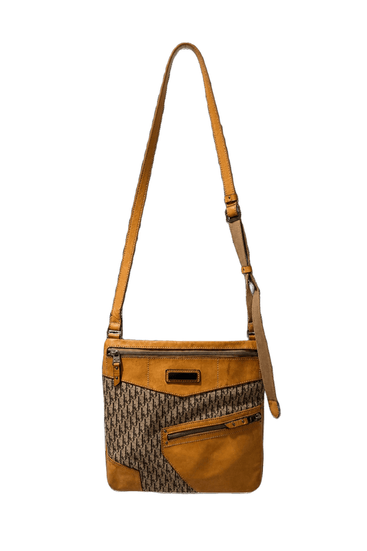 1980s Brown Canvas Bag - Front View