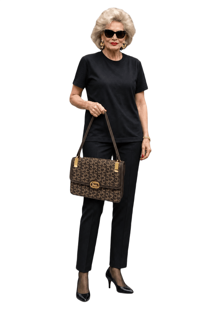 1980s Brown Leather Handbag - Model