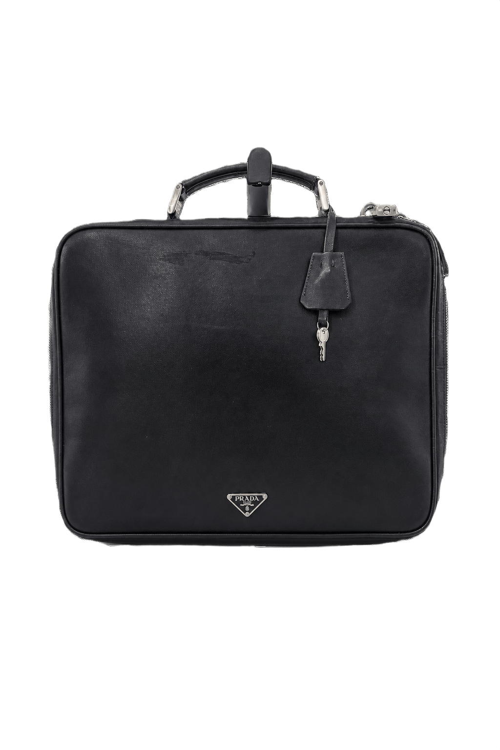 1990s Black Leather Bag - Front View