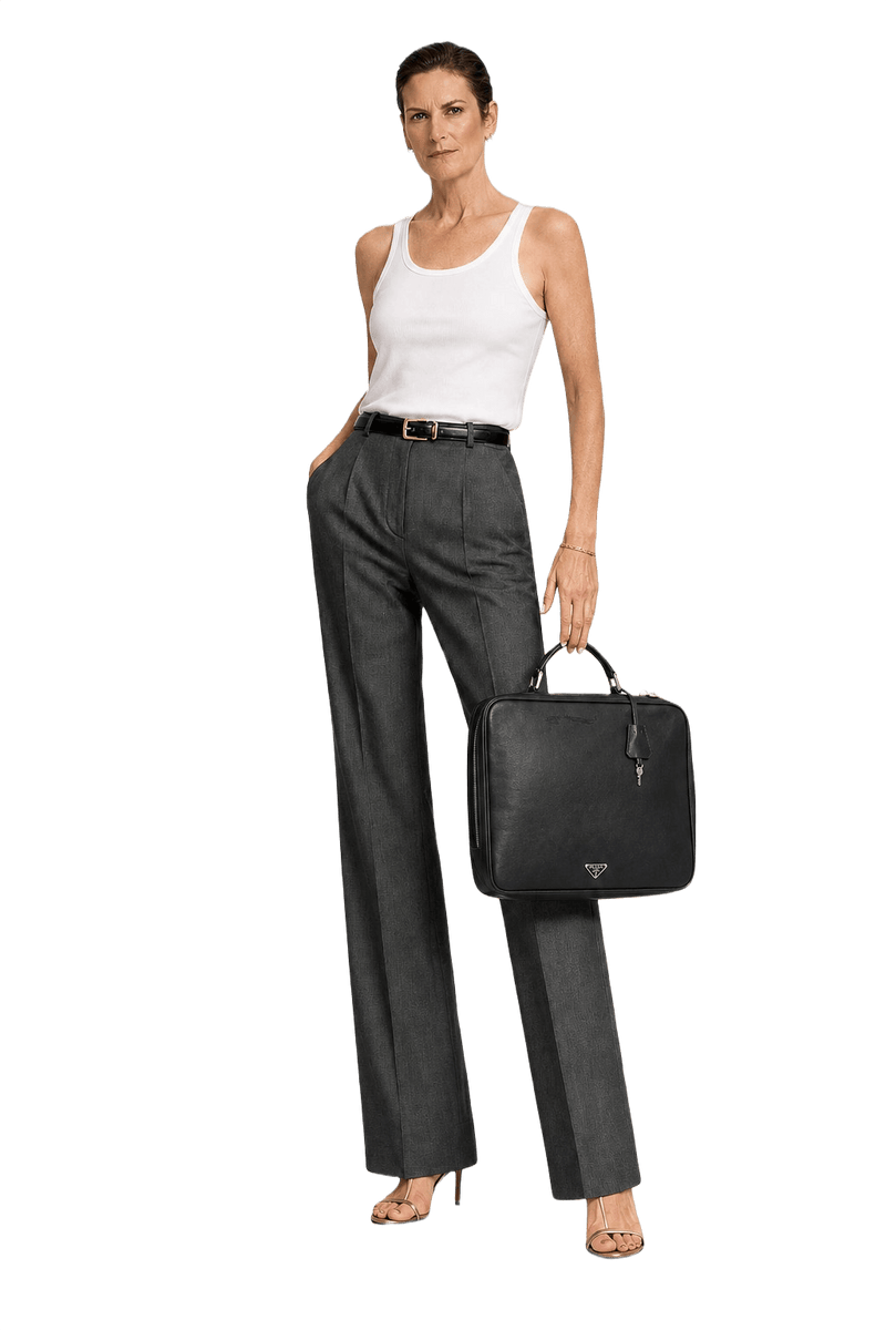 1990s Black Leather Bag - Model
