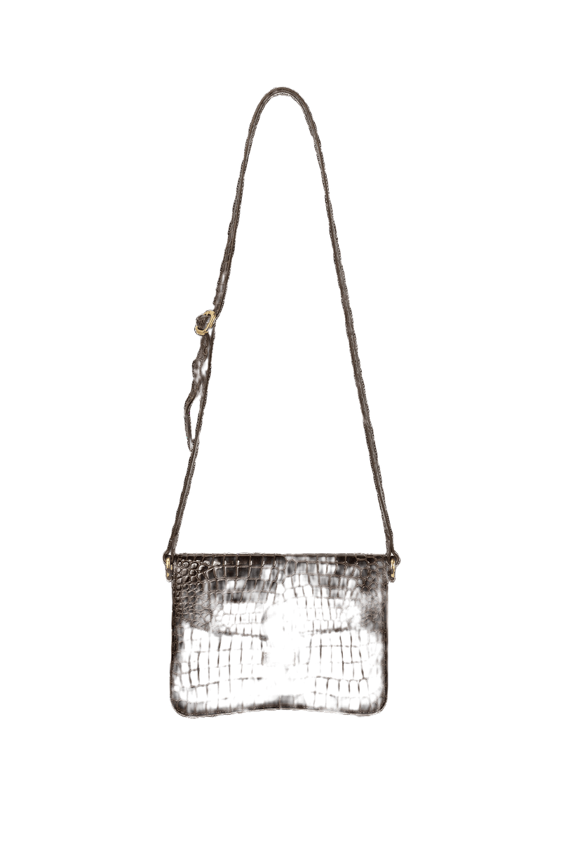 1980s Dark Brown Leather Handbag - Front View