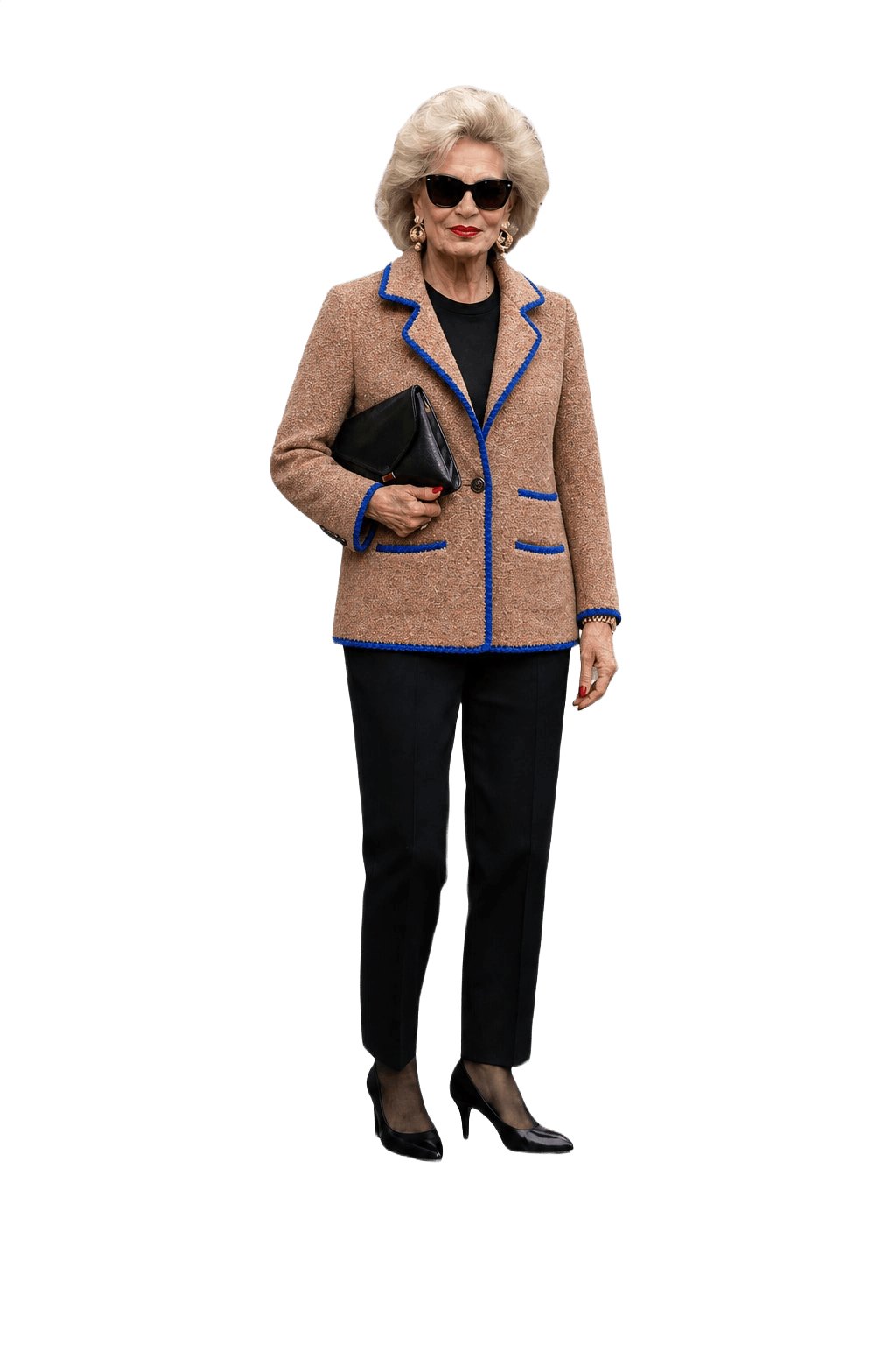 1980s Light Brown Wool Blend Blazer - Model