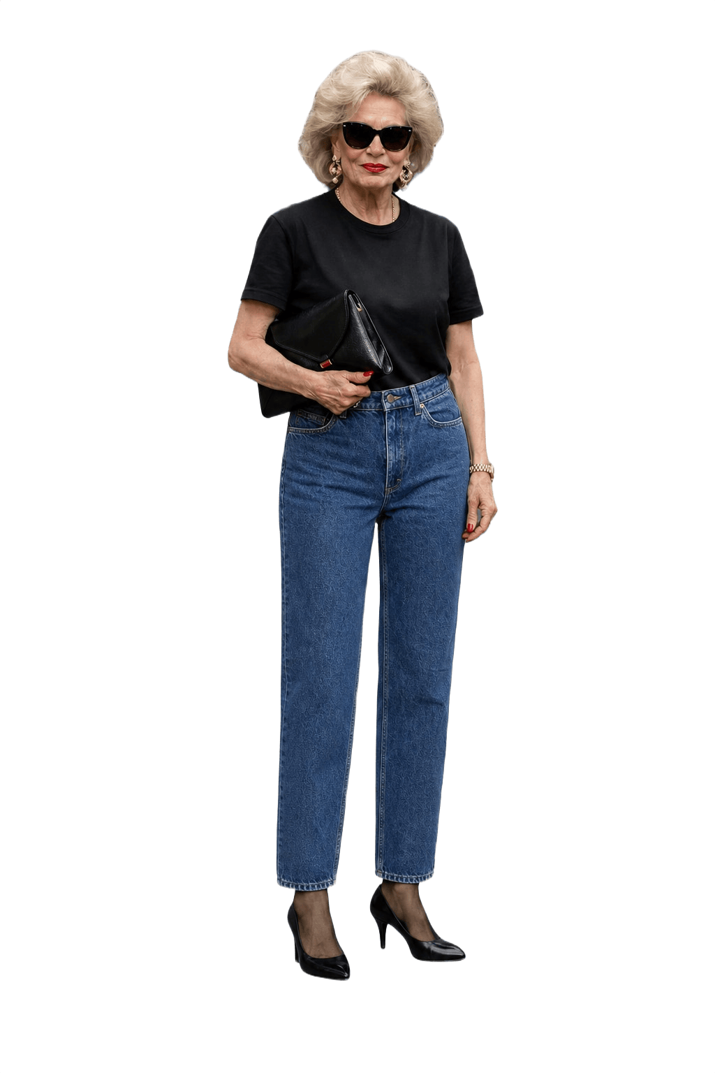 1990s Blue Denim Jeans - Model