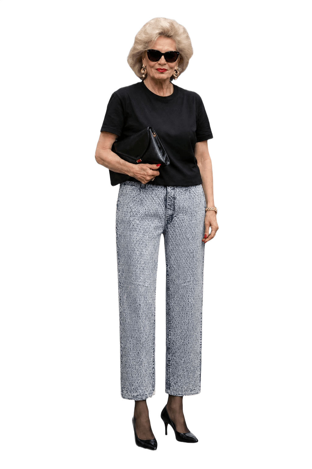 1990s Blue Denim Pants - Model