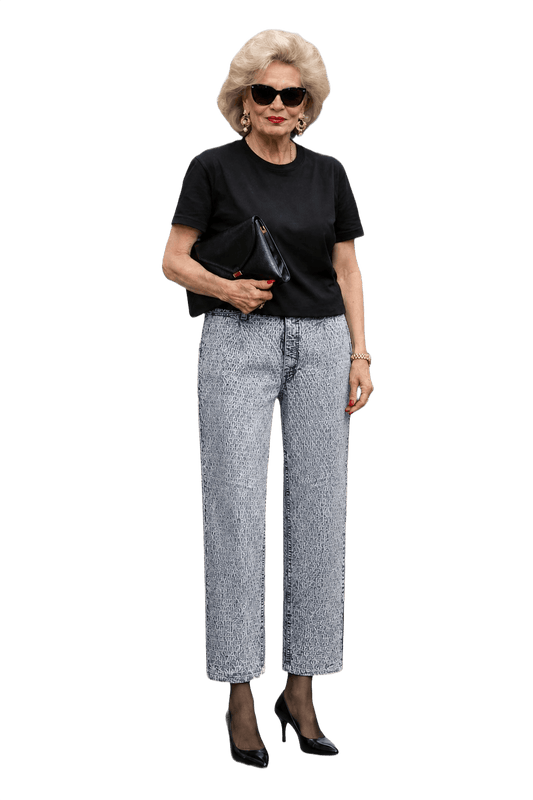 1990s Blue Denim Pants - Model