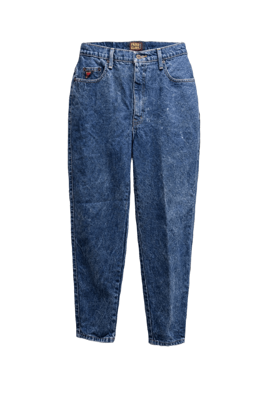 1990s Medium Blue Denim Jeans - Front View