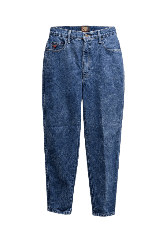 1990s Medium Blue Denim Jeans - Front View