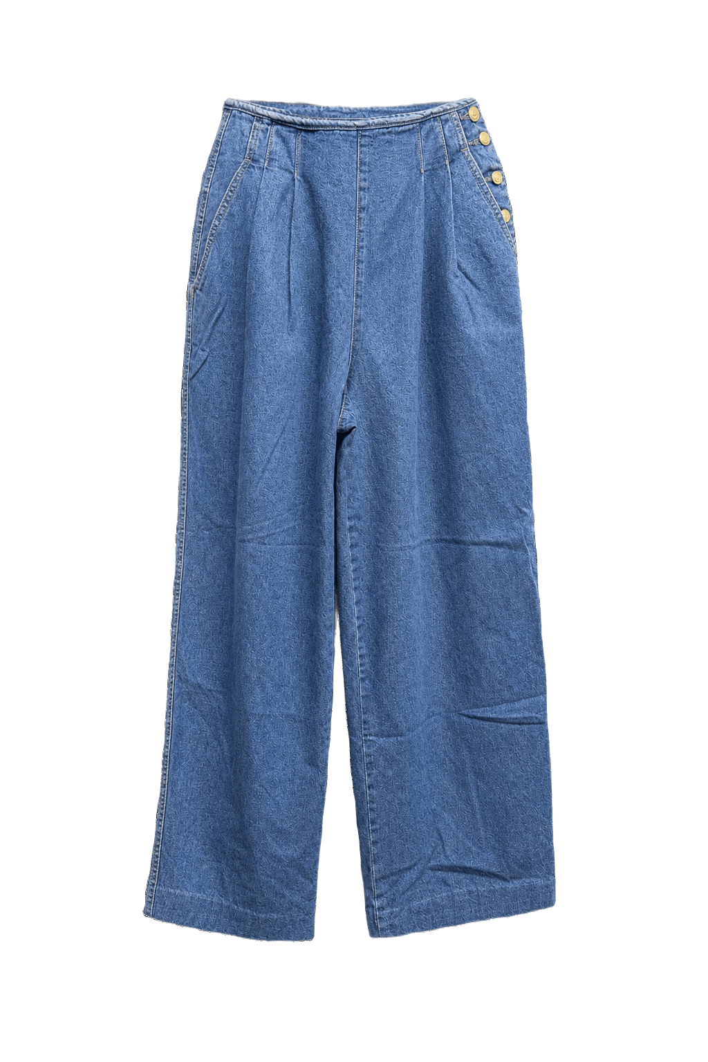 1990s Medium Wash Denim Pants - Front View