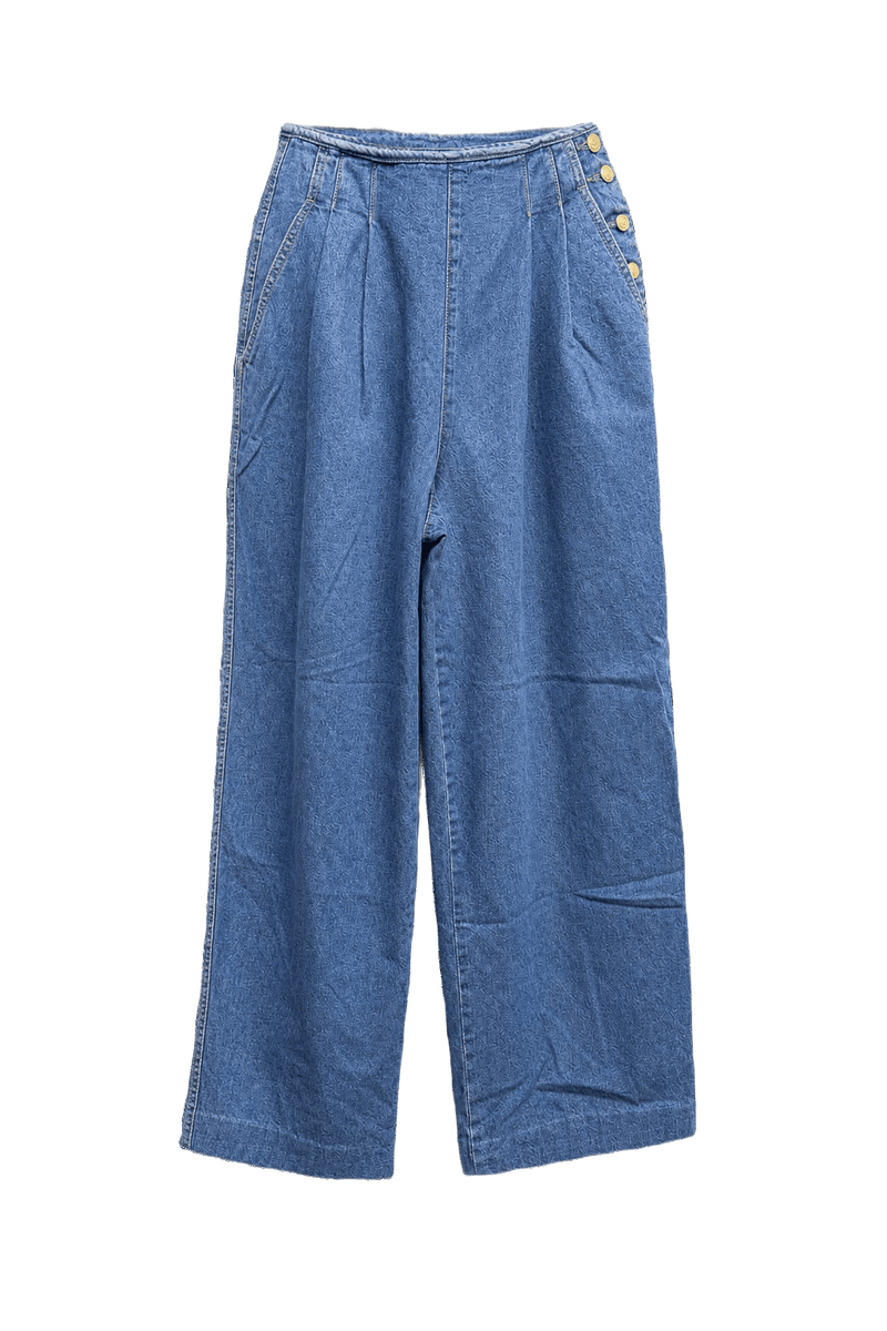 1990s Medium Wash Denim Pants - Front View