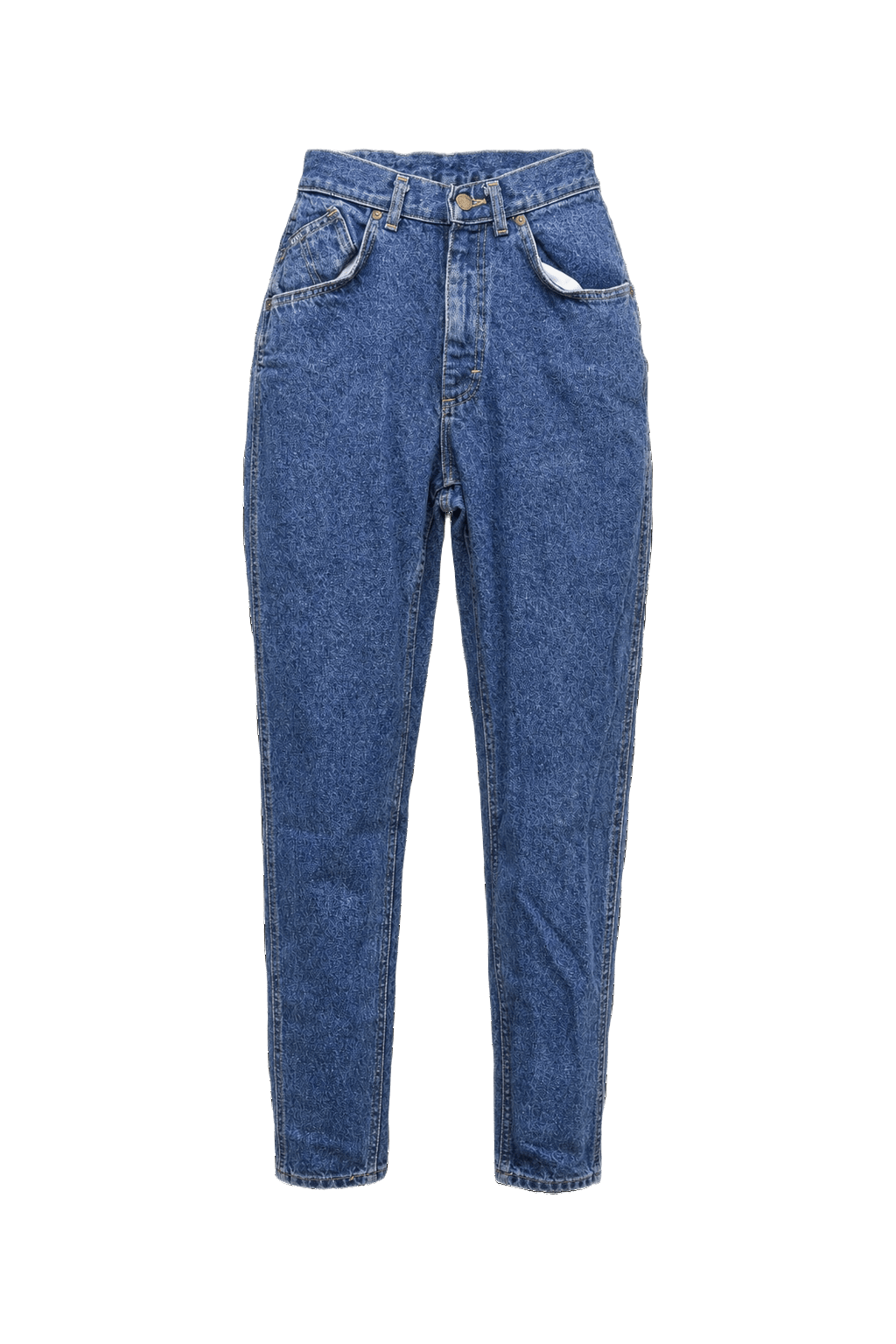 1990s Blue Cotton Jeans - Front View