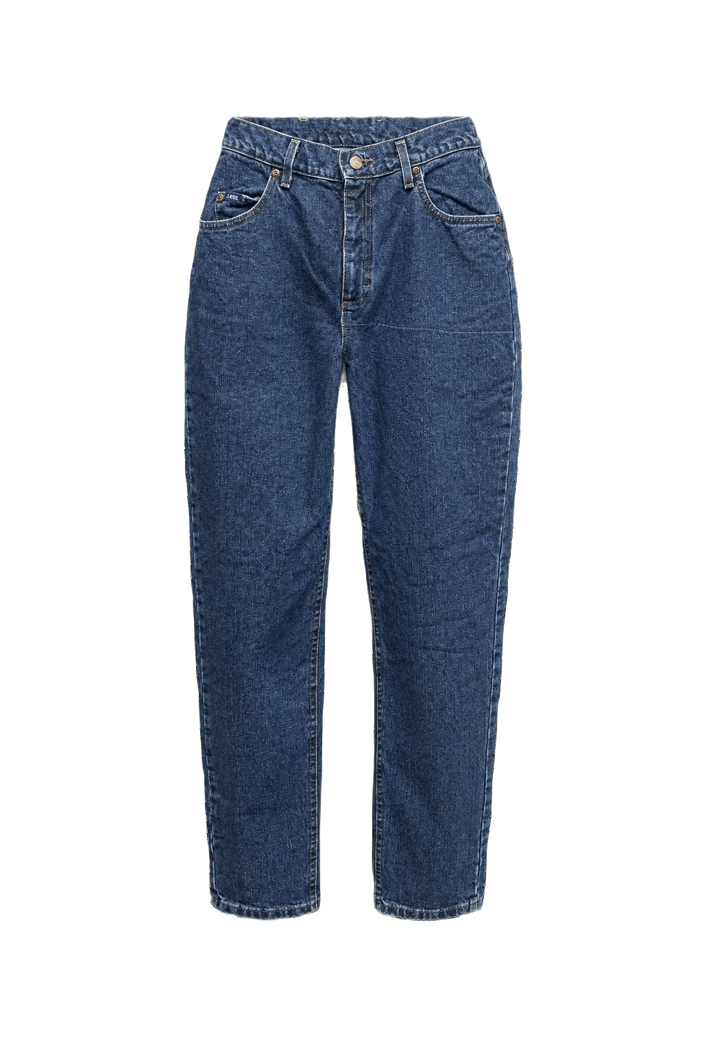 1990s Blue Denim Cotton Jeans - Front View
