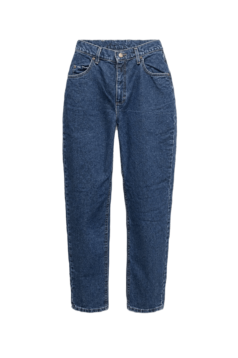 1990s Blue Denim Cotton Jeans - Front View