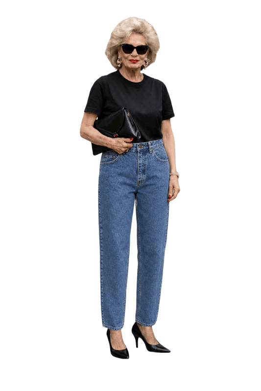1990s Light Blue Denim Jeans - Model