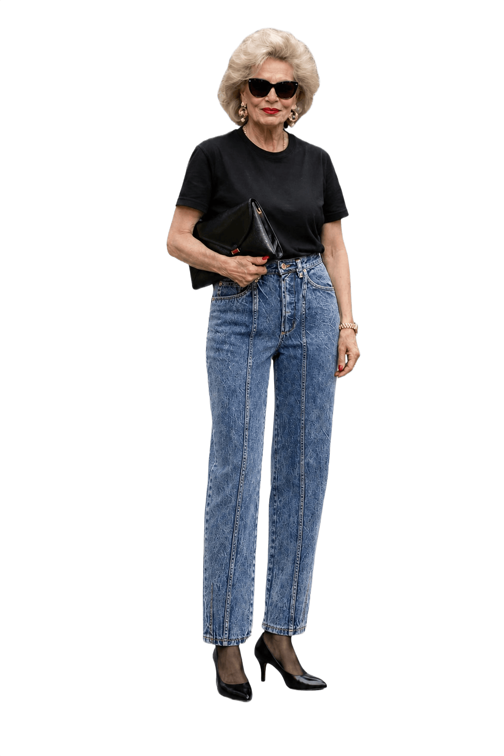 1990s Blue Denim Jeans - Model
