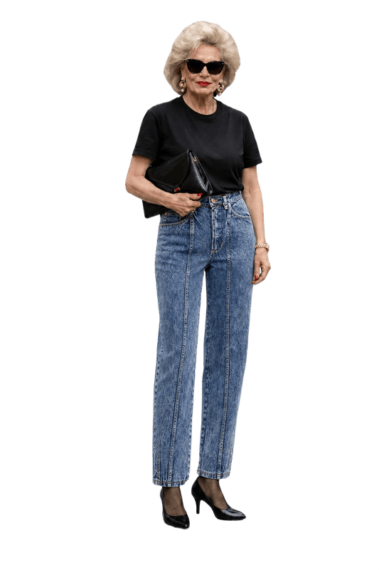 1990s Blue Denim Jeans - Model