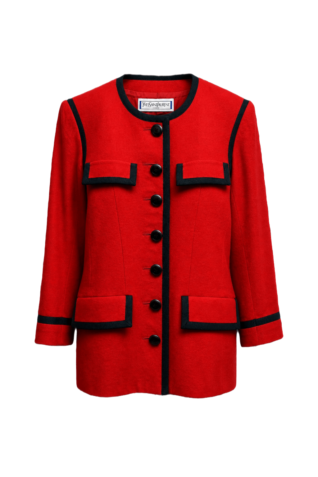1980s Red Wool Jacket - Front View