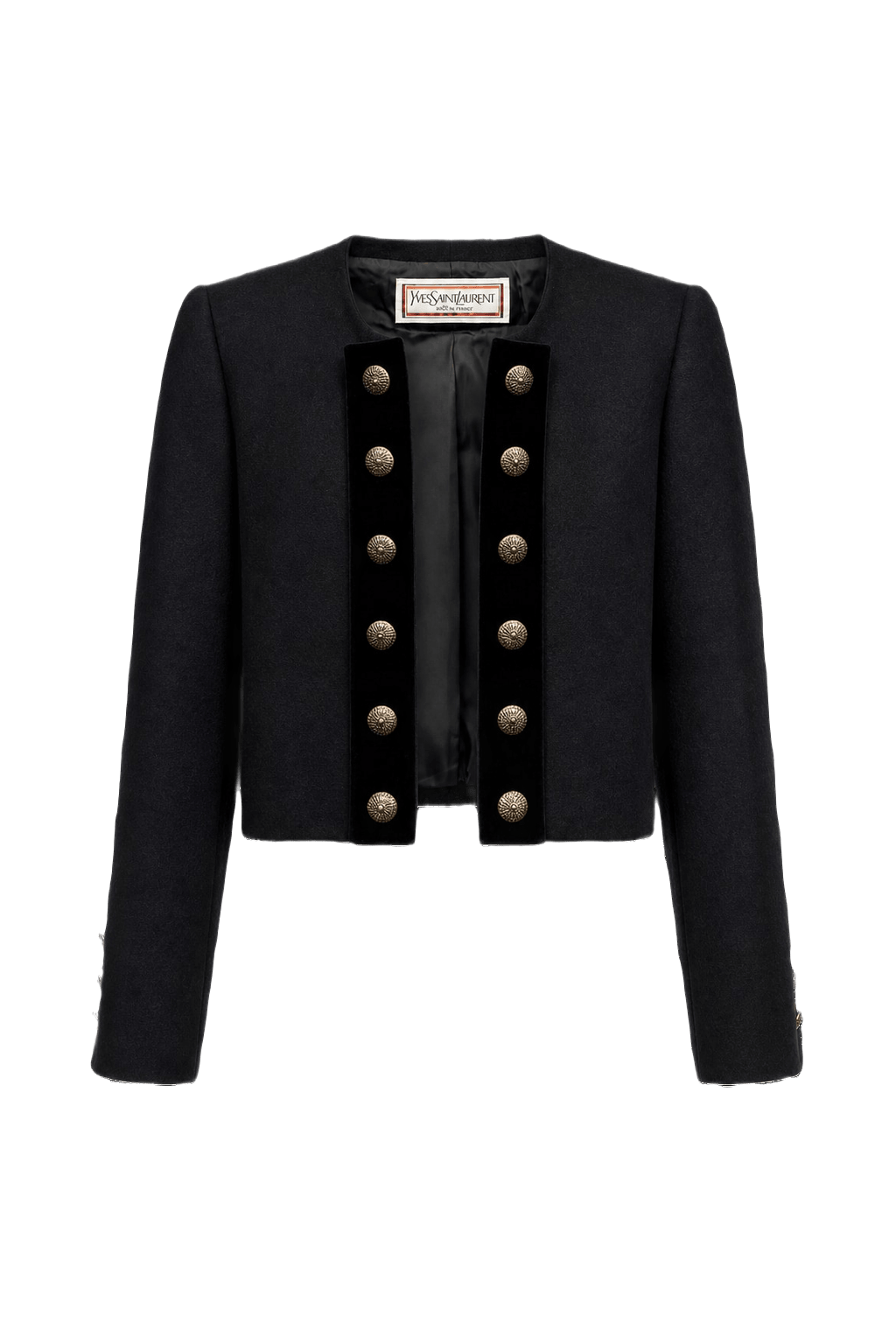1980s Black Wool Jacket - Front View