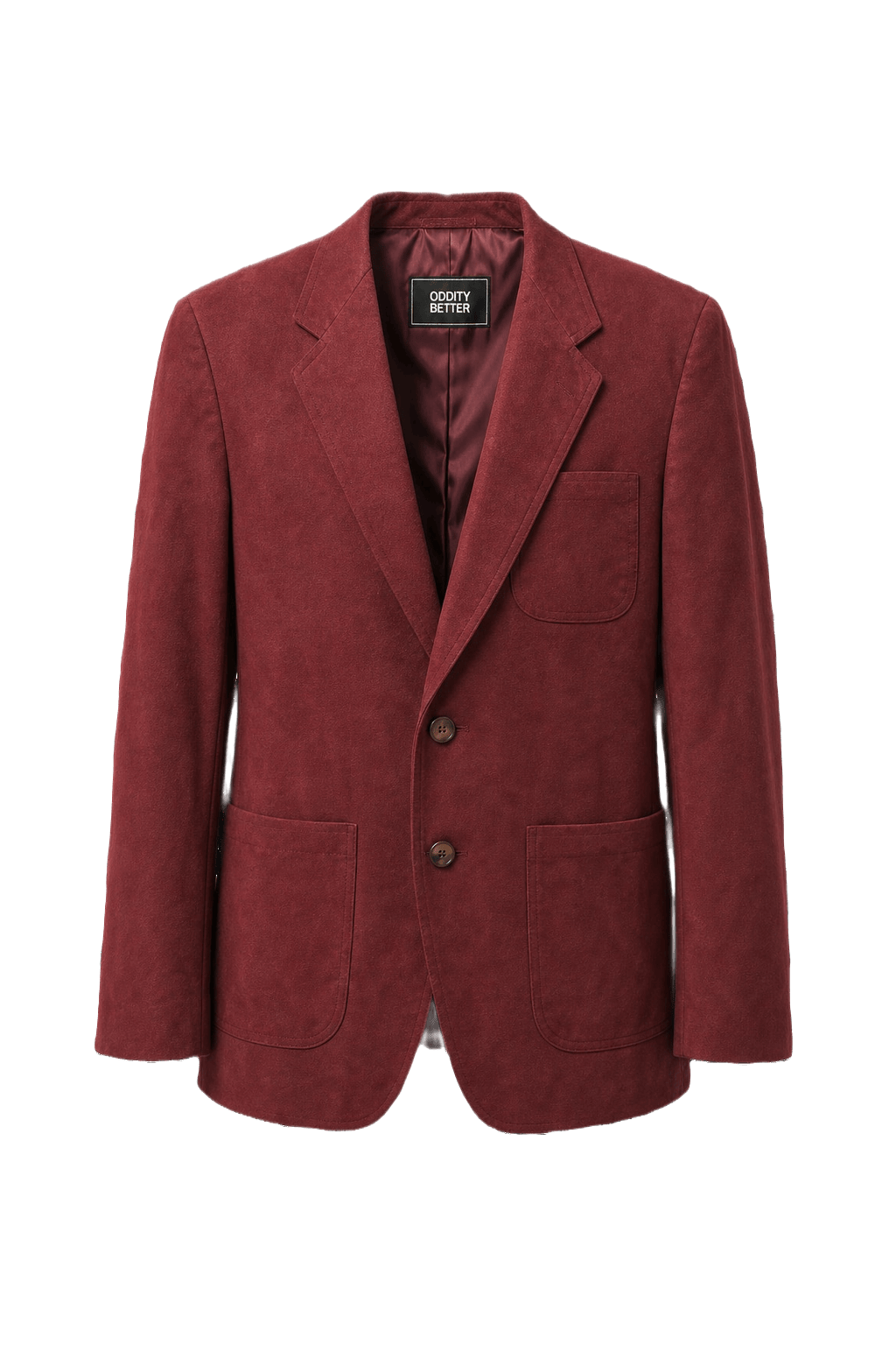 1970s Burgundy Wool Blazer - Front View