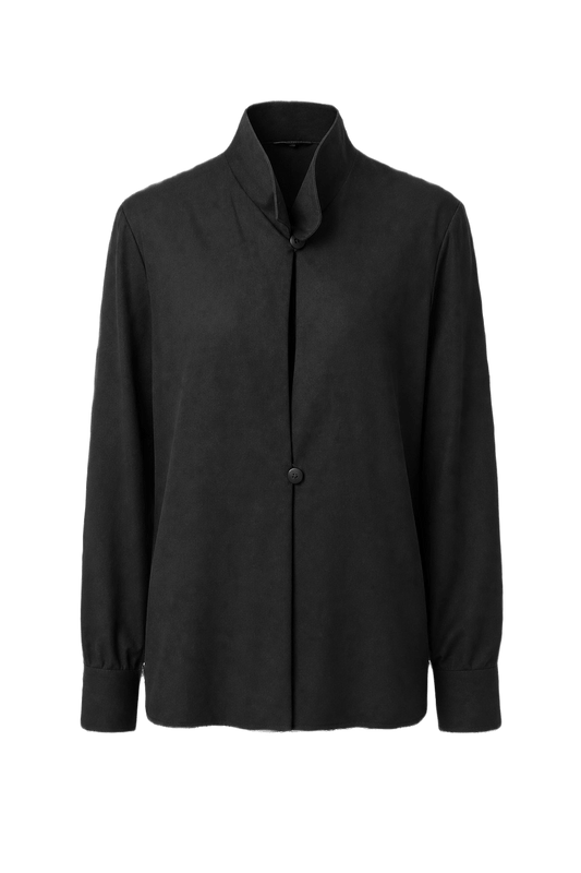 1980s Black Wool Jacket - Front View