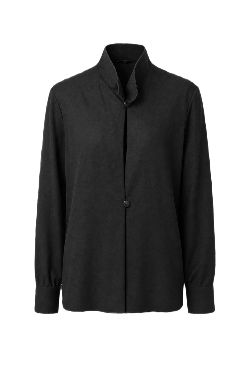 1980s Black Wool Jacket - Front View