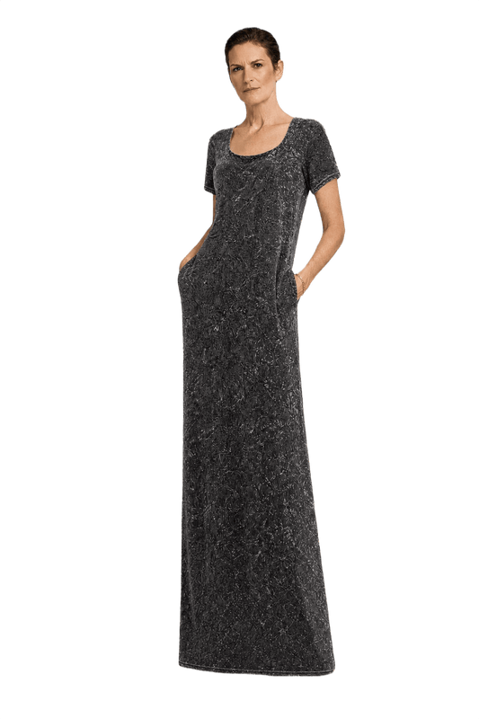 1990s Dark Burgundy Velvet Maxi Dress - Model