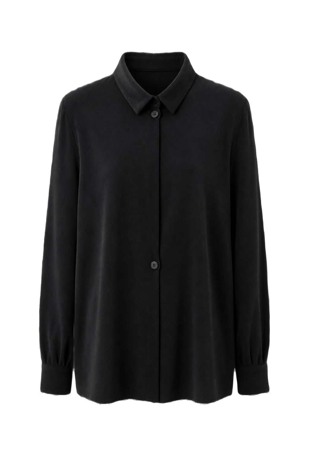 1990s Black Velvet Blouse - Front View