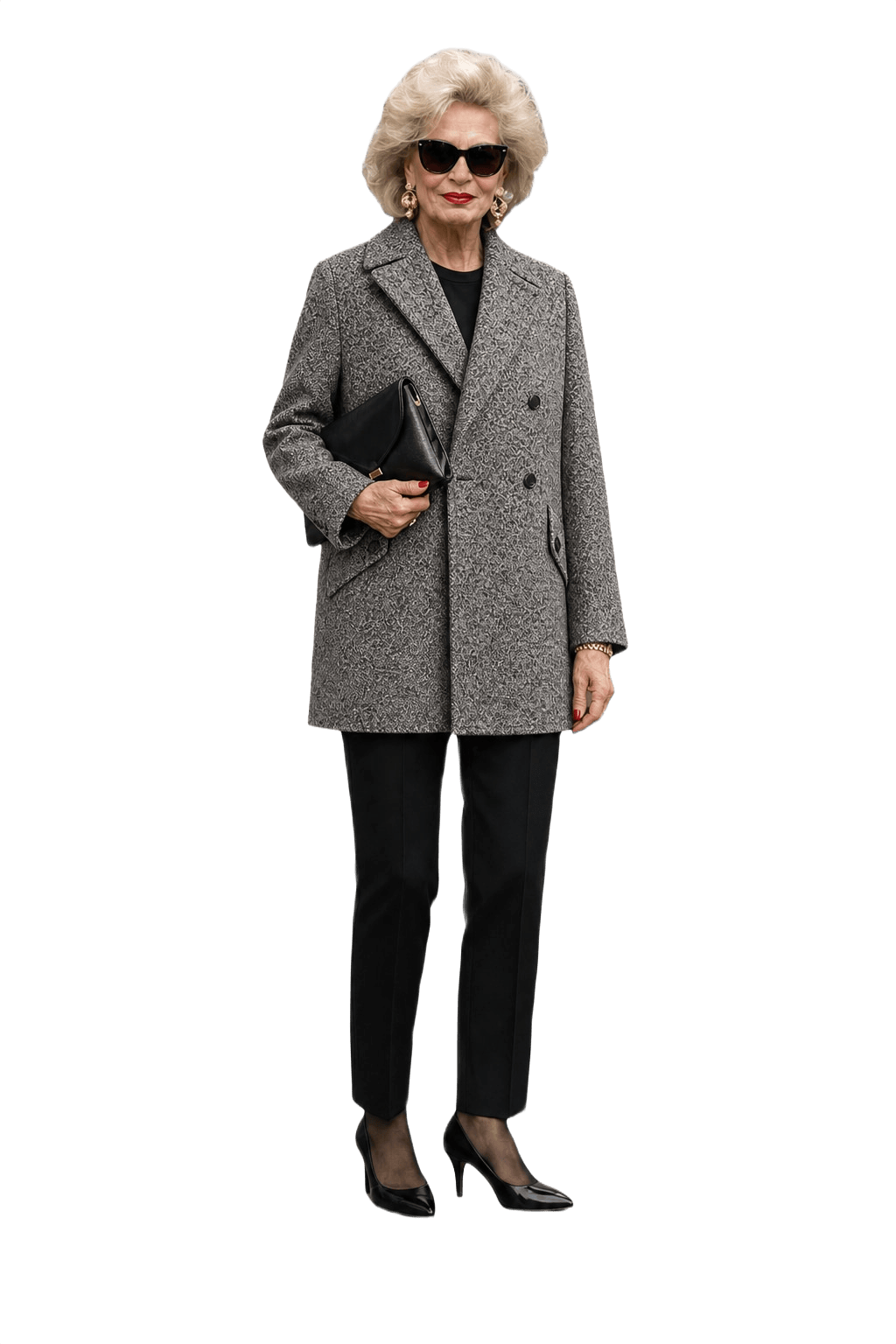 1980s Grey Wool Blazer - Model