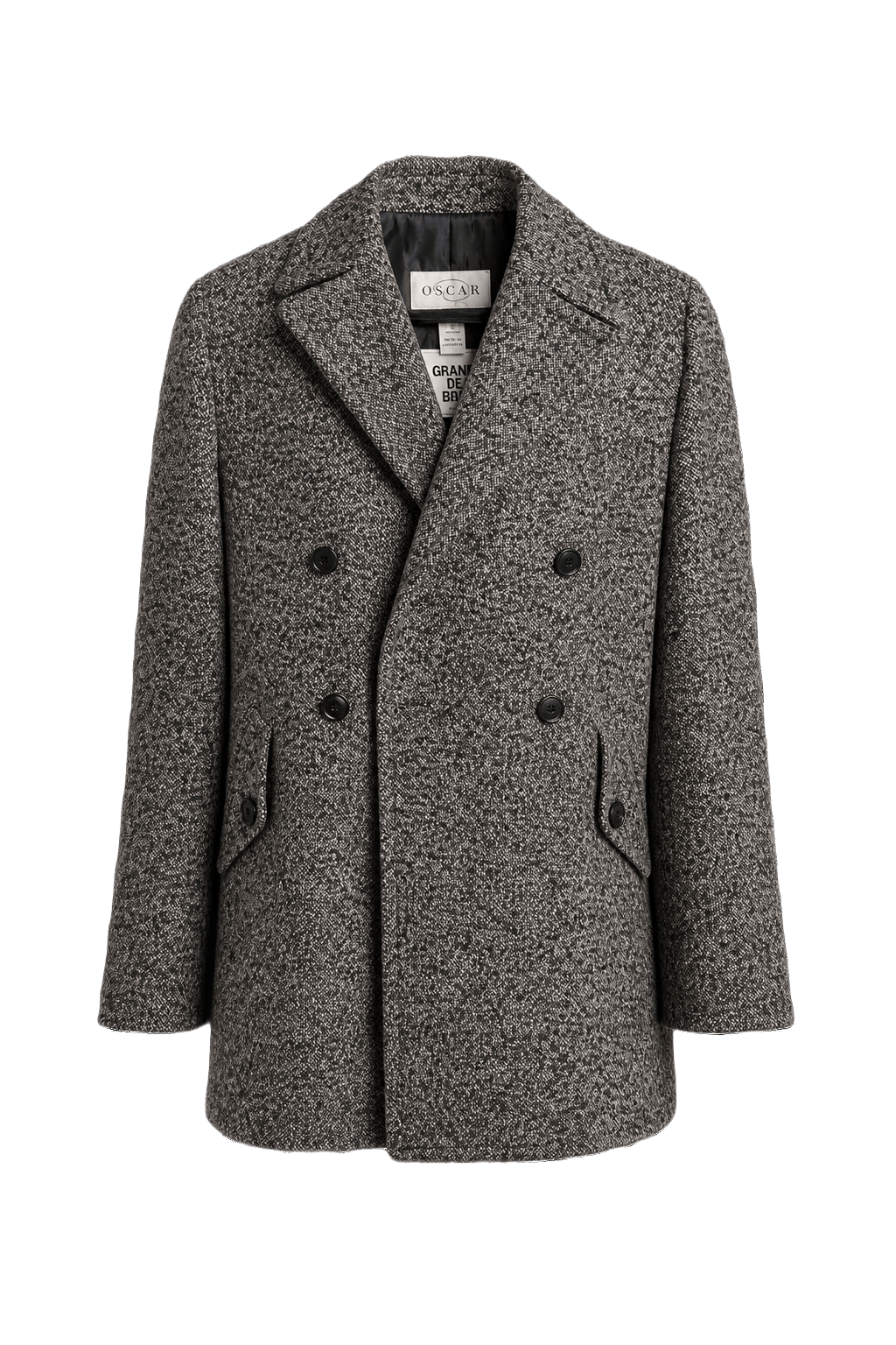 1980s Grey Wool Blazer - Front View
