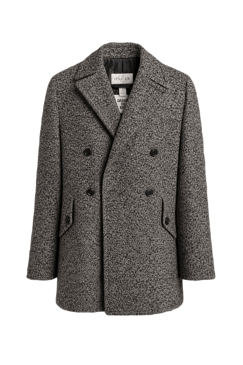 1980s Grey Wool Blazer - Front View