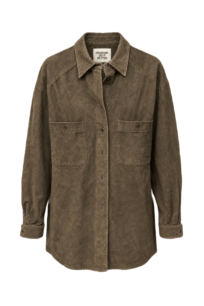 1980s Dark Brown Suede Jacket - Front View