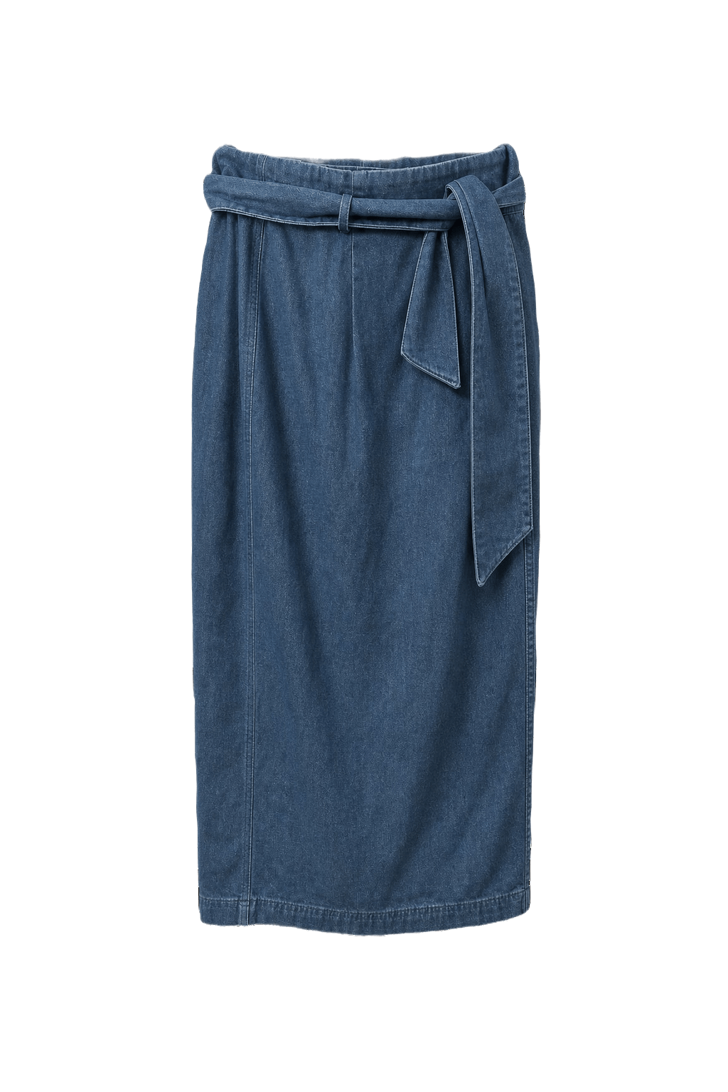 1980s Blue Cotton Skirt - Front View