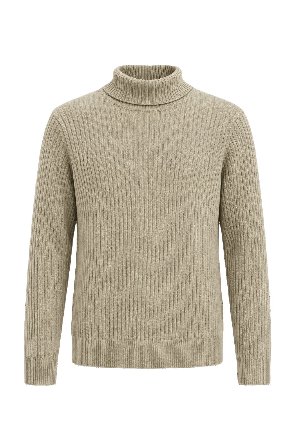 1990s Light Khaki Cotton Blend Sweater - Front View