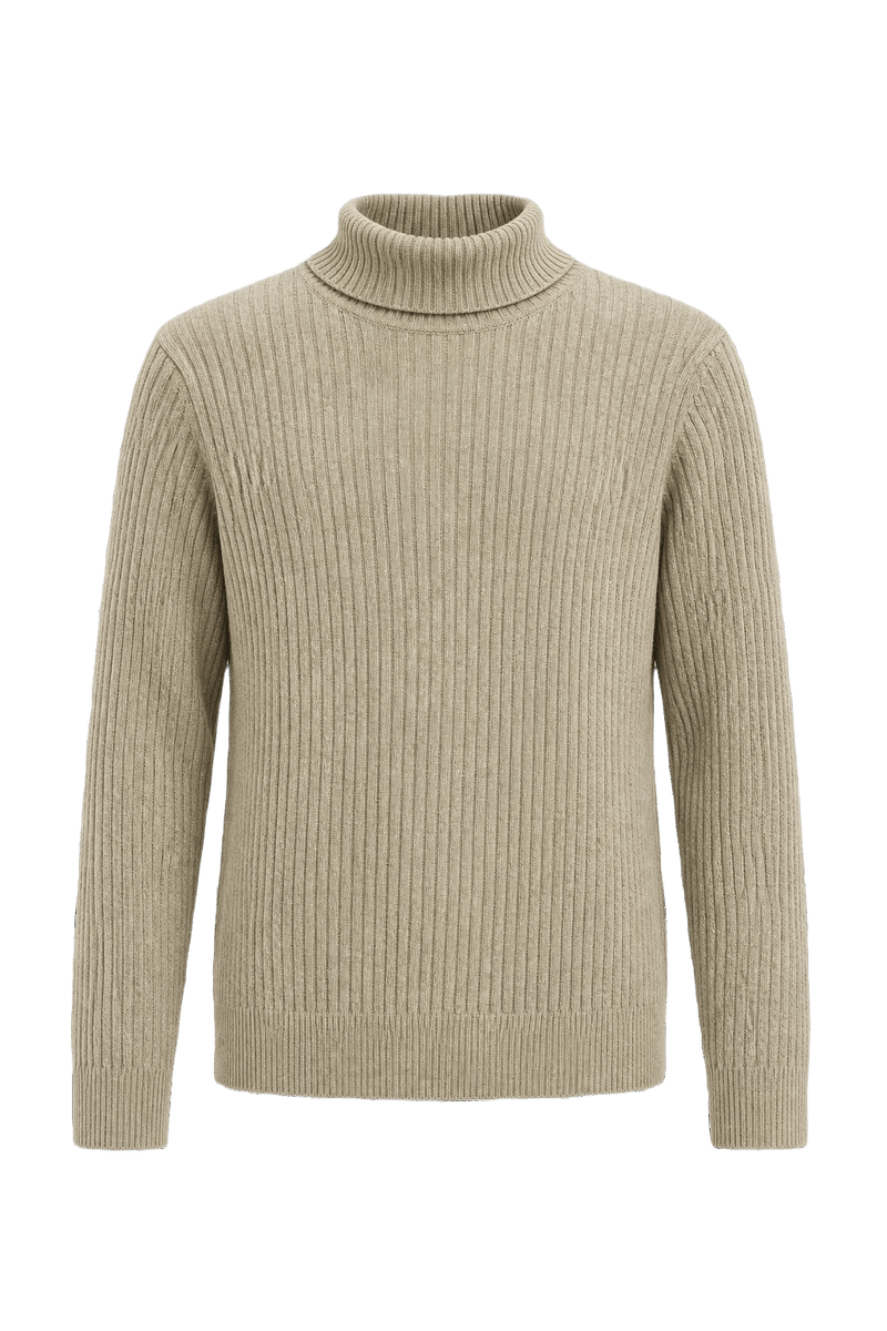 1990s Light Khaki Cotton Blend Sweater - Front View