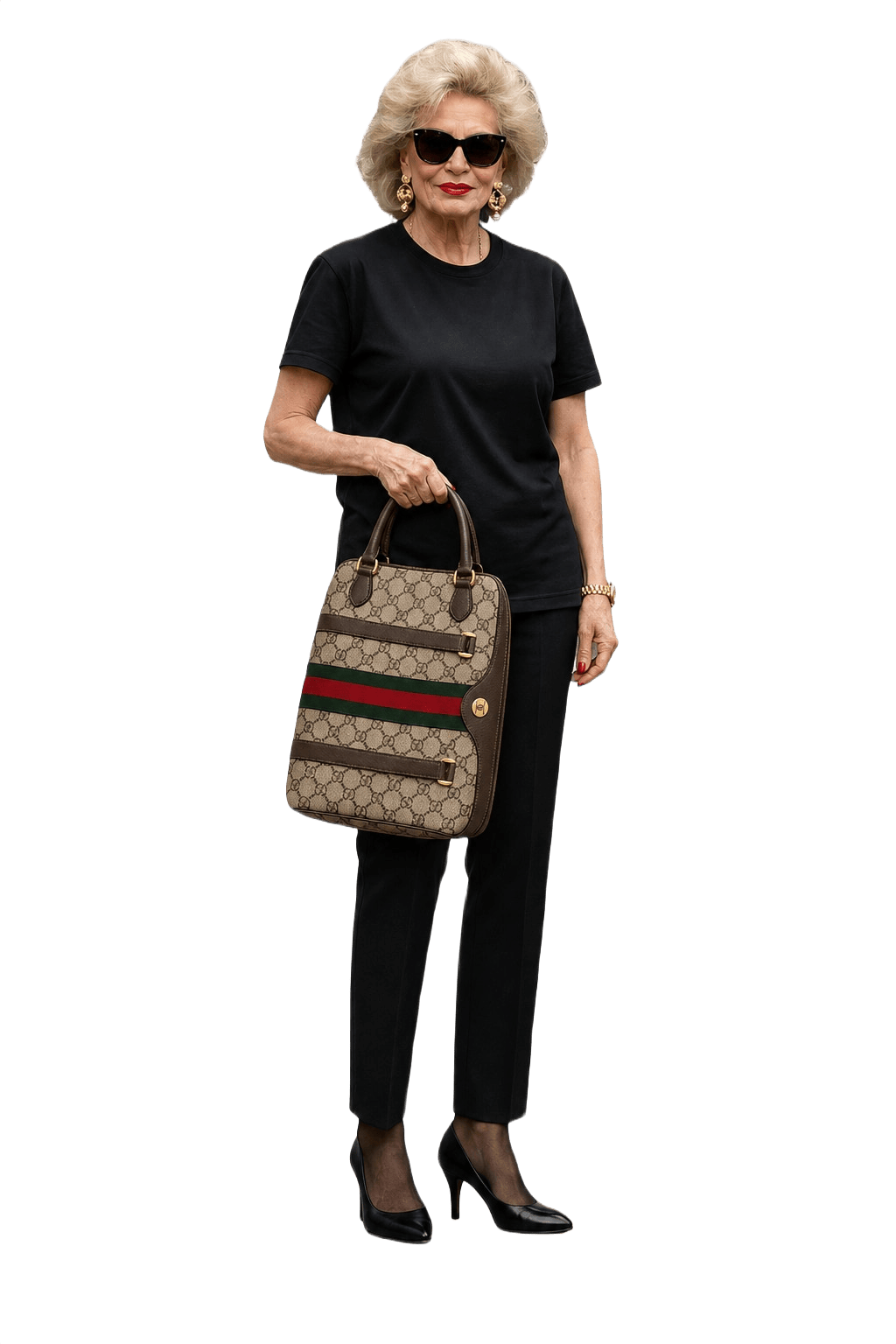 1980s Tan Canvas Bag - Model