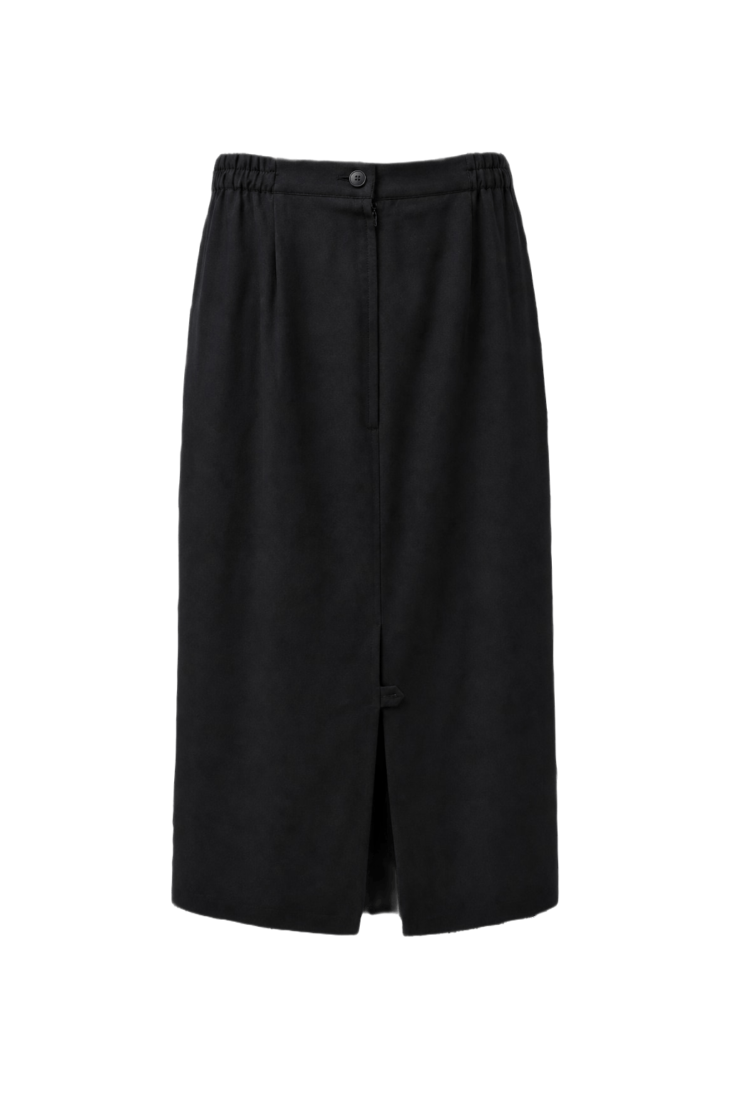 1990s Black Polyester Blend Skirt - Front View