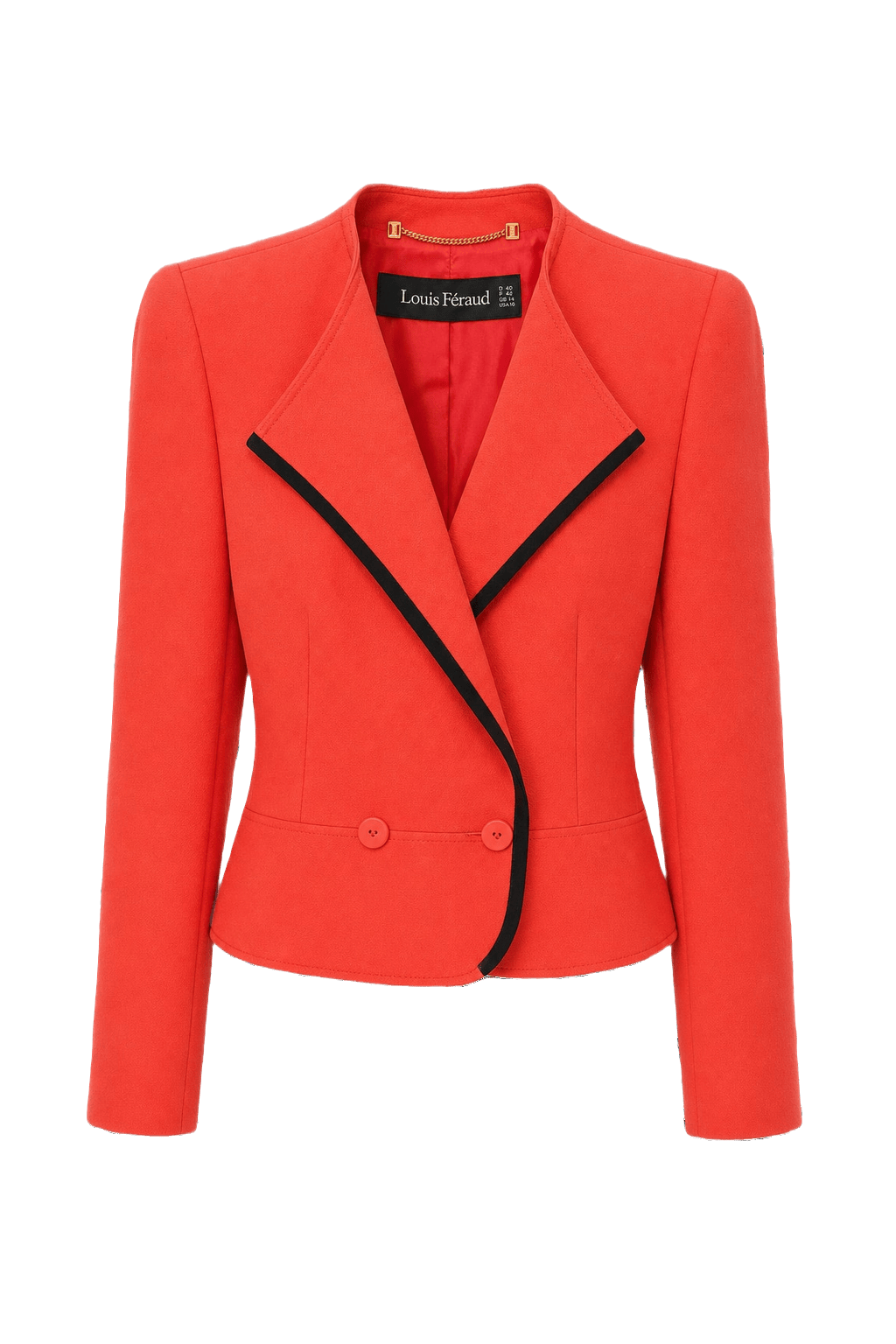1980s Coral Wool Blazer - Front View