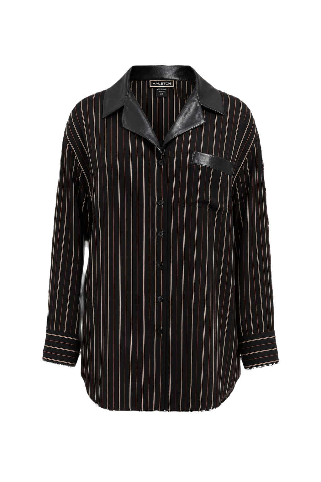 1980s Black Polyester Blend Shirt - Front View