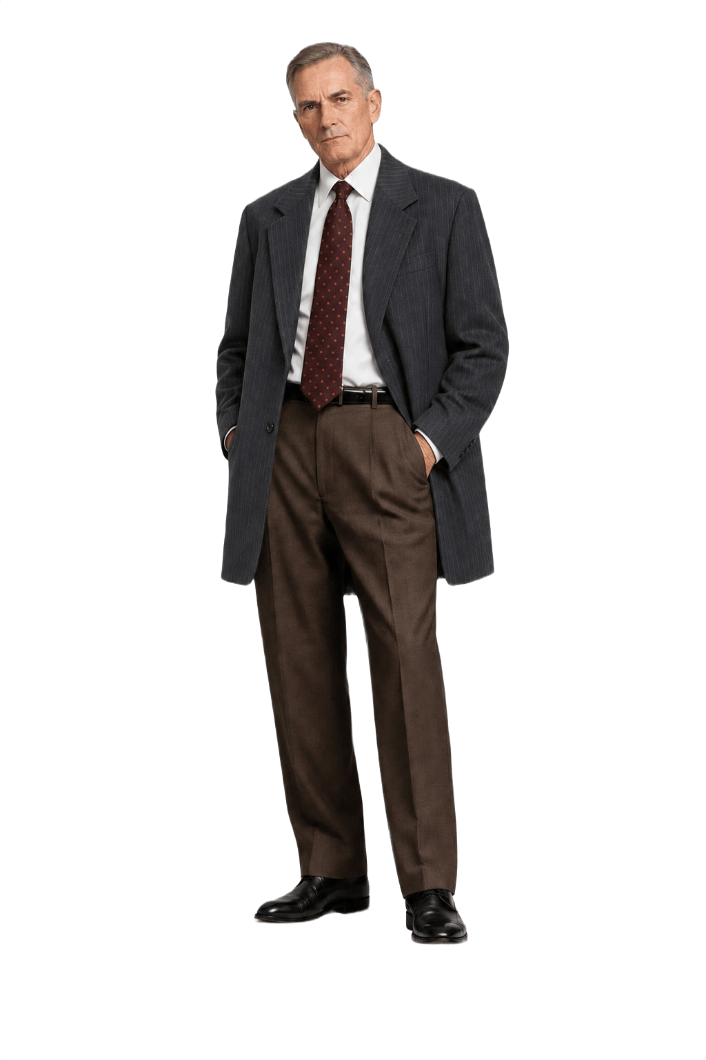 1990s Charcoal Grey Wool Blazer - Model