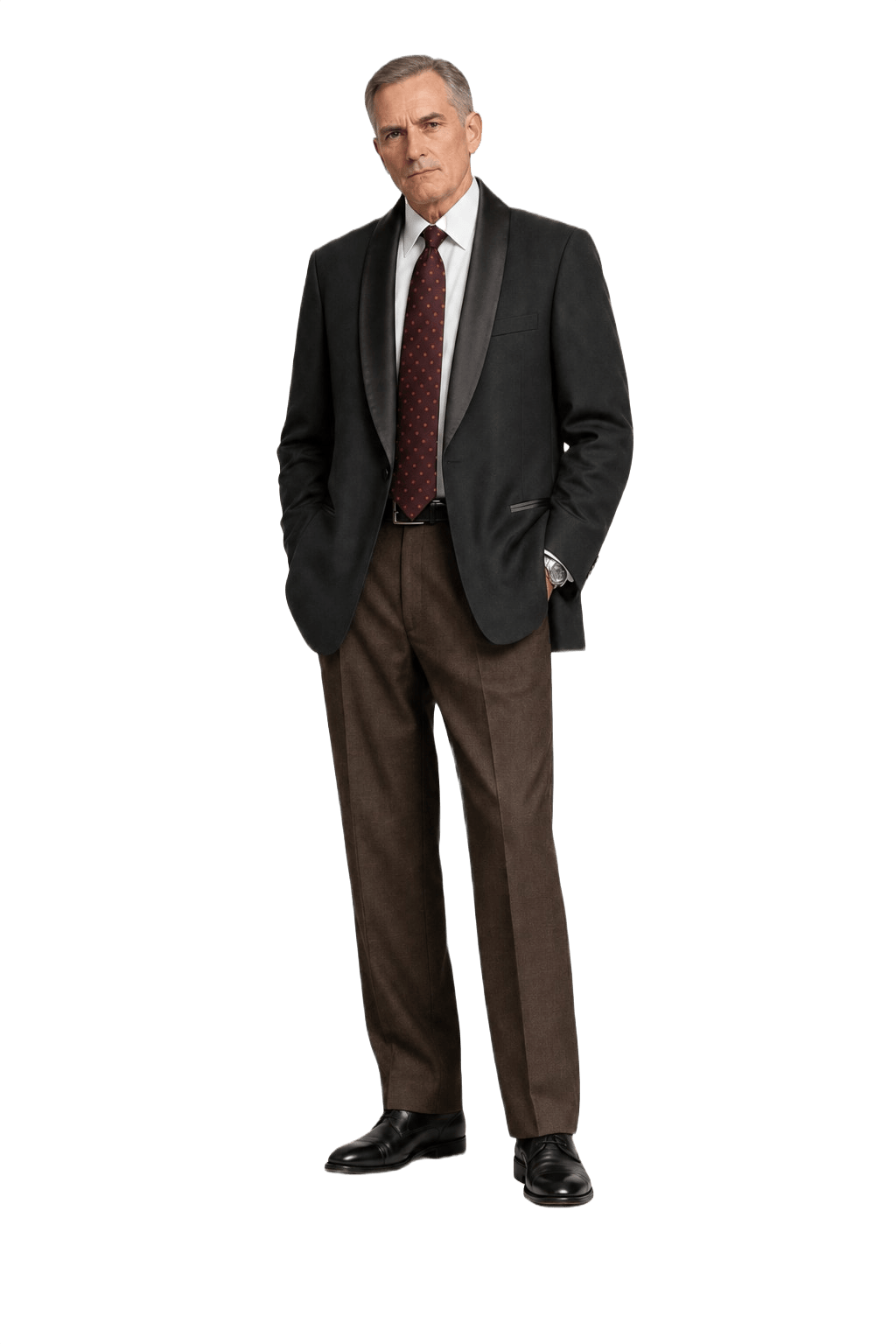 1990s Black Wool Blend Blazer - Model