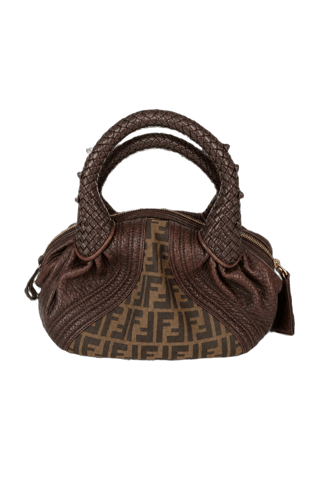 1980s Brown Leather Bag - Front View