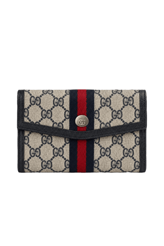 1980s Cream Canvas Wallet - Front View