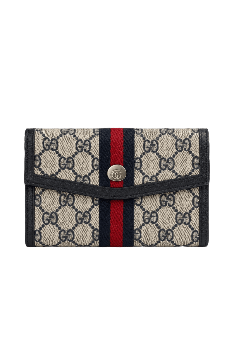 1980s Cream Canvas Wallet - Front View