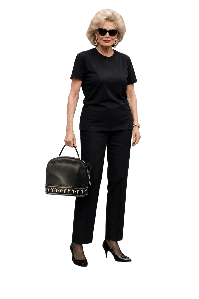 1980s Black Leather Bag - Model