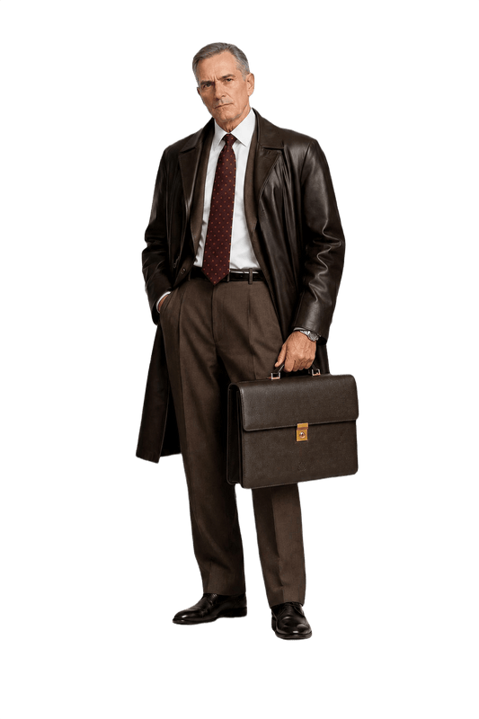 [1990s] Dark Brown Leather Bag - Model
